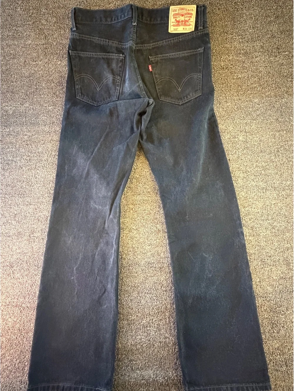 Levi’s 505 Regular Fit Black Jeans Men’s 34x34 2007 Y2K 100% Cotton